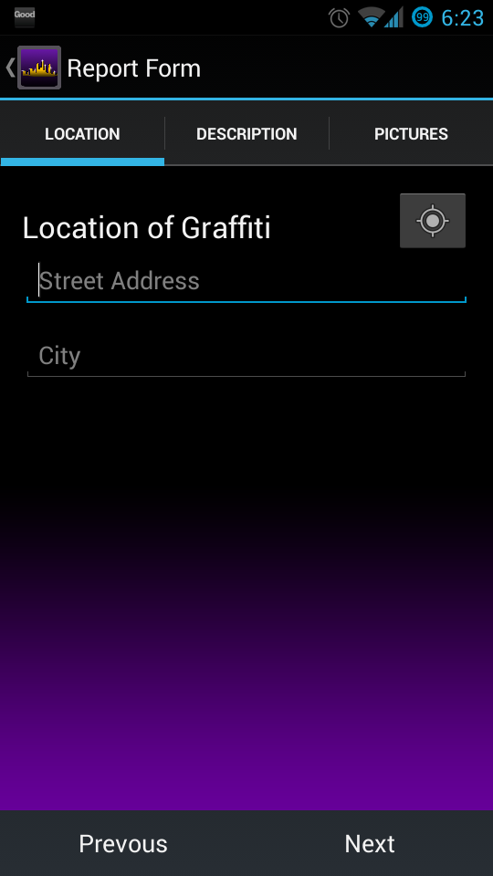 Urban Graffiti location screen